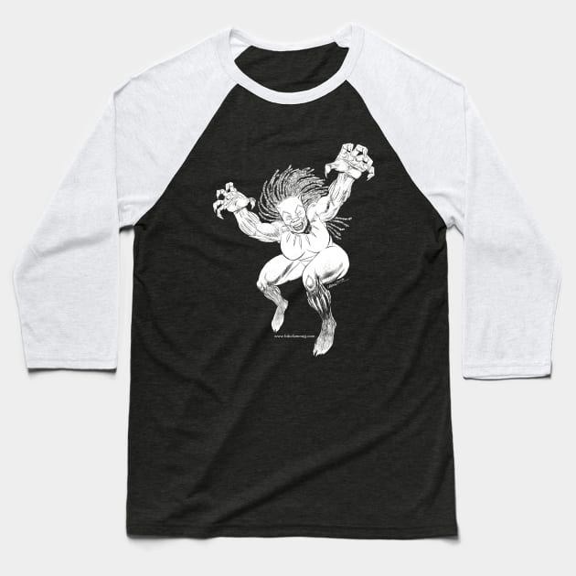 MSAB! BlackPantherBlackout Black and White Baseball T-Shirt by LeighWalls